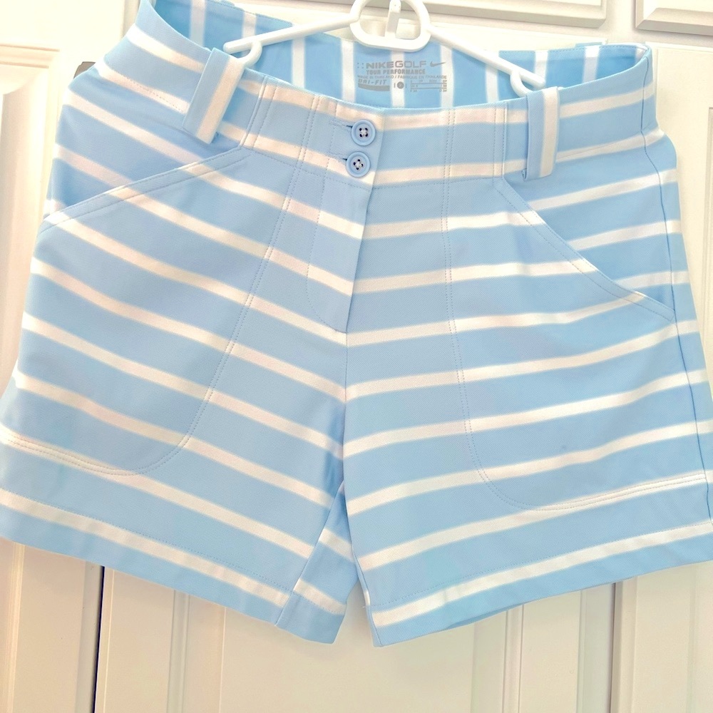 Nike Golf shorts Powder Blue and White. Size 2